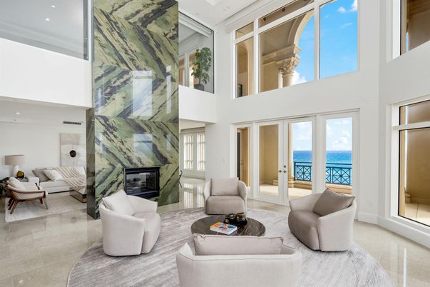 Fireplace, Interior, Living room, Recessed Lighting, Water