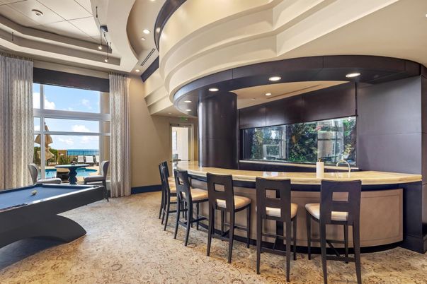 Billiard Table, Game Room, Interior, Recessed Lighting