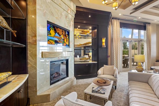 Fireplace, Interior, Living room, Recessed Lighting