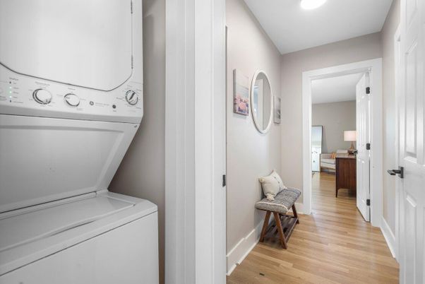 Interior, Recessed Lighting, Utility Closets, Washer, Wood Texture Flooring