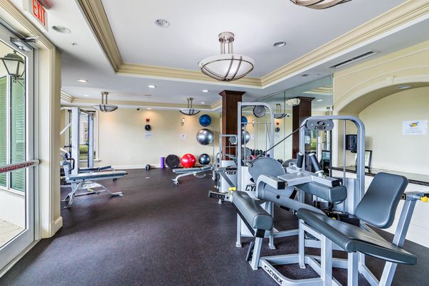 Fitness Equipment, Gym, Interior, Recessed Lighting