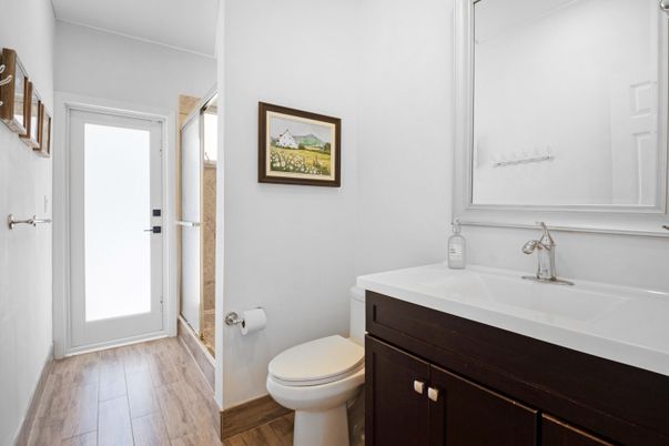 Bathroom, Interior, Wood Texture Flooring