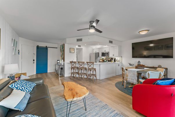 Dining room, Interior, Kitchen, Living room, Wood Texture Flooring