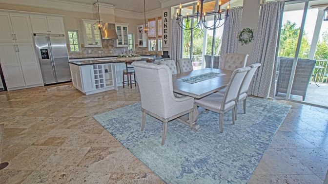 Dining room, Interior, Kitchen, Pendant Lights, Stainless Steel Appliances