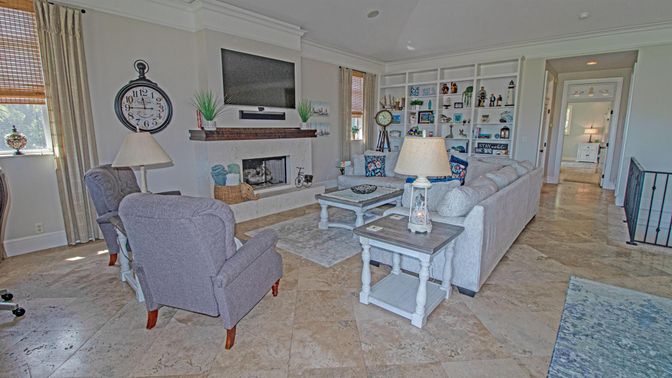 Fireplace, Interior, Living room, Recessed Lighting