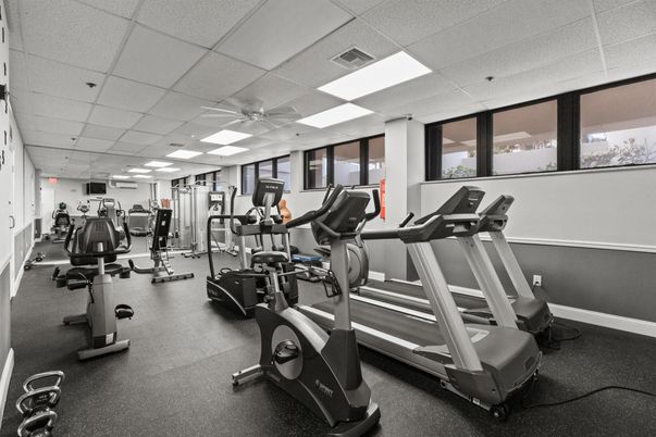 Fitness Equipment, Gym, Interior, Recessed Lighting