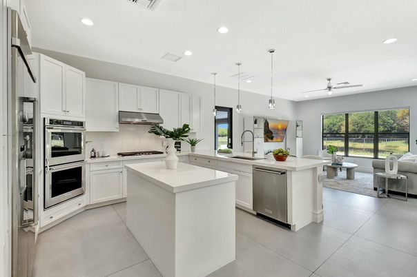 Interior, Kitchen, Pendant Lights, Recessed Lighting, Stainless Steel Appliances