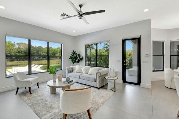 Interior, Living room, Recessed Lighting