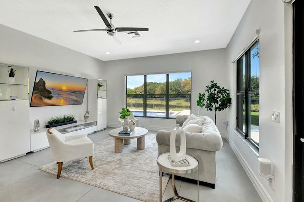 Interior, Living room, Recessed Lighting