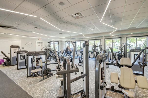 Fitness Equipment, Gym, Interior, Recessed Lighting