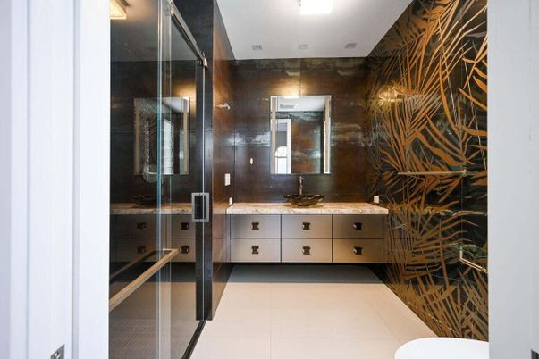 Bathroom, Dual Sink Vanities, Glass Shower, Interior