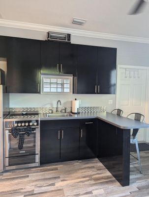 Interior, Kitchen, Wood Texture Flooring