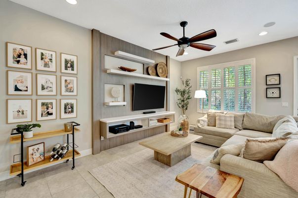 Interior, Living room, Recessed Lighting