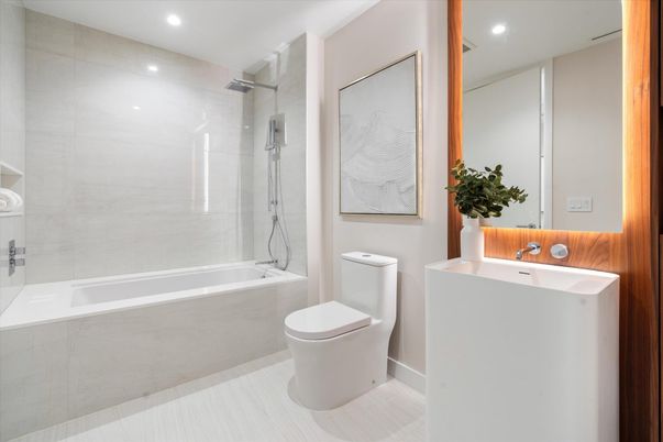 Bathroom, Interior, Recessed Lighting