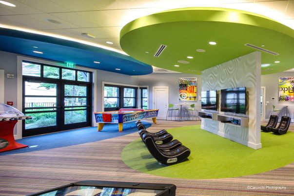 Game Room, Interior, Recessed Lighting