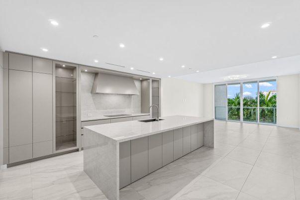 Interior, Kitchen, Marble, Recessed Lighting, Stainless Steel Appliances