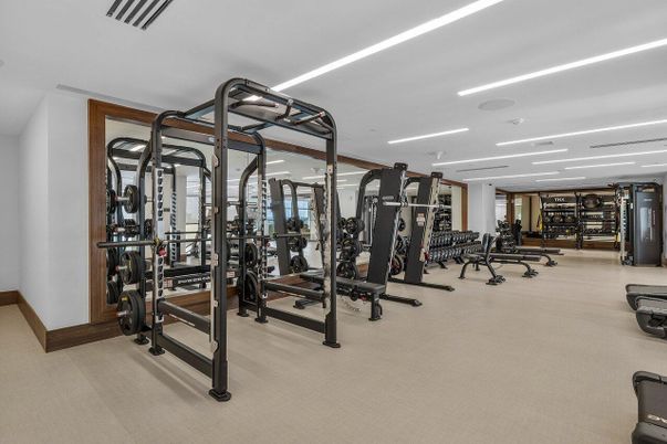 Fitness Equipment, Gym, Interior, Recessed Lighting