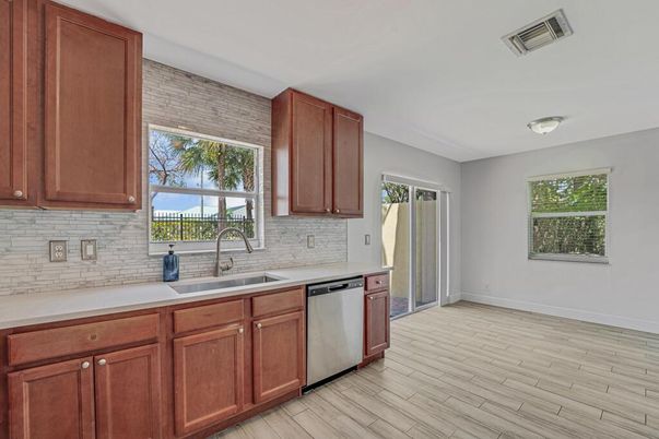 Interior, Kitchen, Wood Texture Flooring