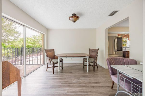 Dining room, Interior, Wood Texture Flooring