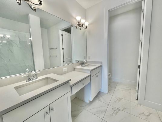 Bathroom, Dual Sink Vanities, Interior, Marble, Marble Walls