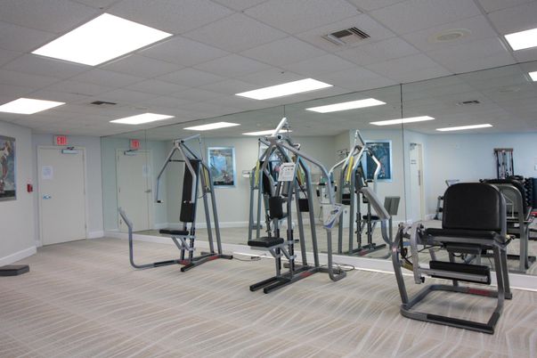 Fitness Equipment, Gym, Interior, Recessed Lighting