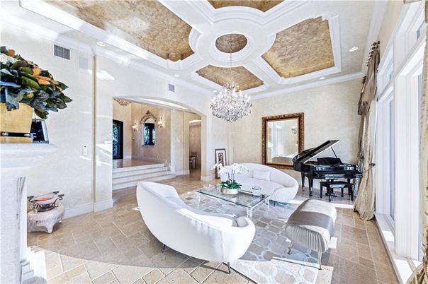Chandelier, Interior, Living room, Piano, Recessed Lighting