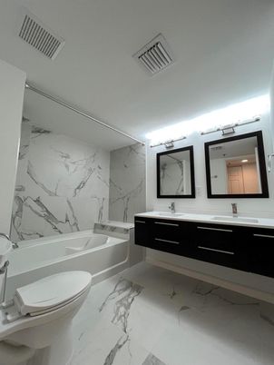 Bathroom, Dual Sink Vanities, Interior, Marble, Marble Walls