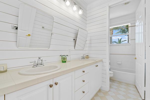 Bathroom, Dual Sink Vanities, Interior, Tile Countertops