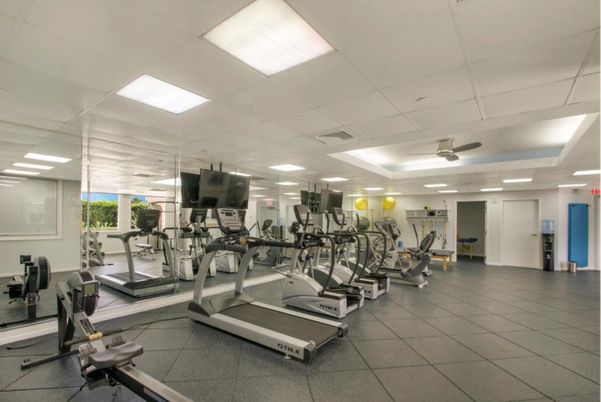 Fitness Equipment, Gym, Interior, Recessed Lighting
