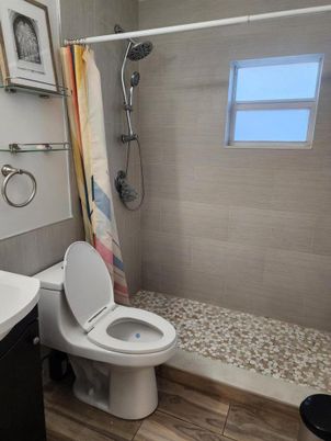 Bathroom, Interior, Wood Texture Flooring