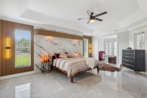 Bedroom, Interior, Marble Walls