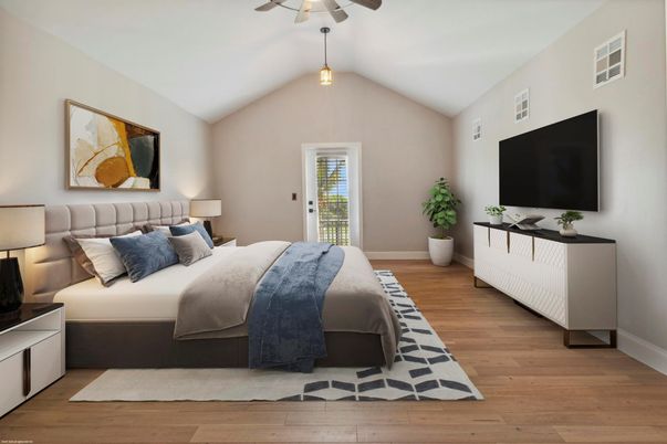 Bedroom, Interior, Wood Texture Flooring