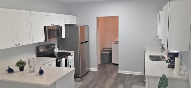 Interior, Kitchen, Wood Texture Flooring