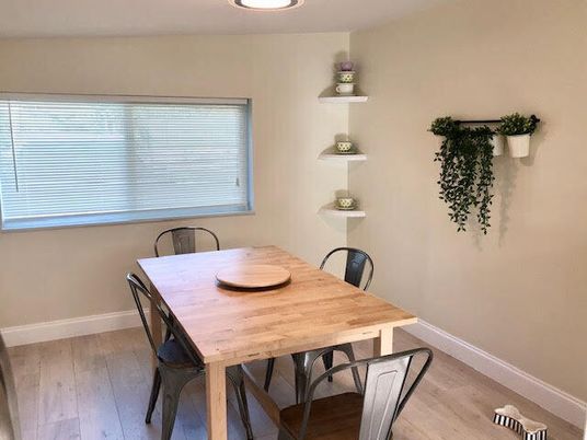 Dining room, Interior, Wood Texture Flooring