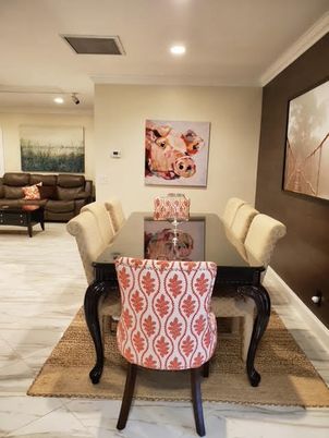Dining room, Interior, Living room, Marble, Recessed Lighting