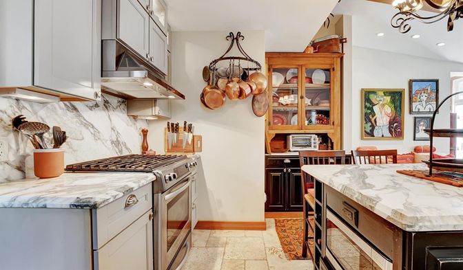 Dining room, Interior, Kitchen, Recessed Lighting