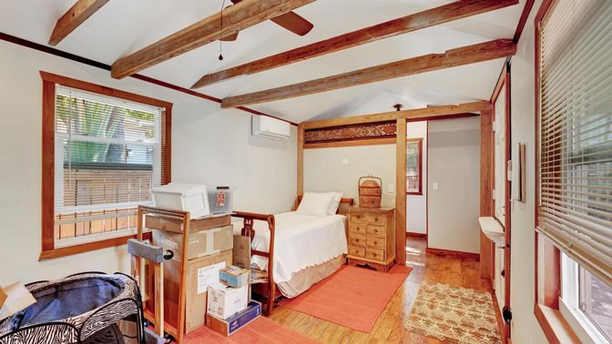Bedroom, Interior, Wooden Beams, Wood Texture Flooring