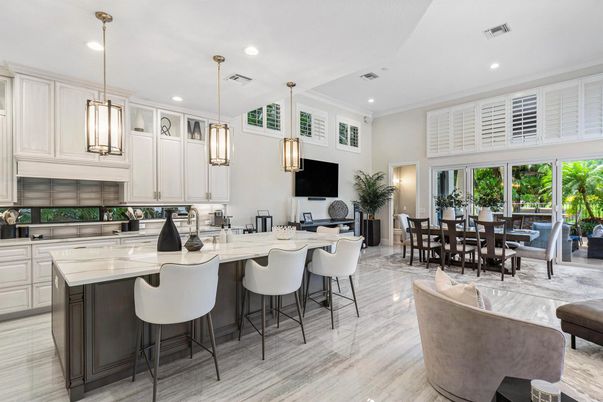 Dining room, Interior, Kitchen, Pendant Lights, Recessed Lighting