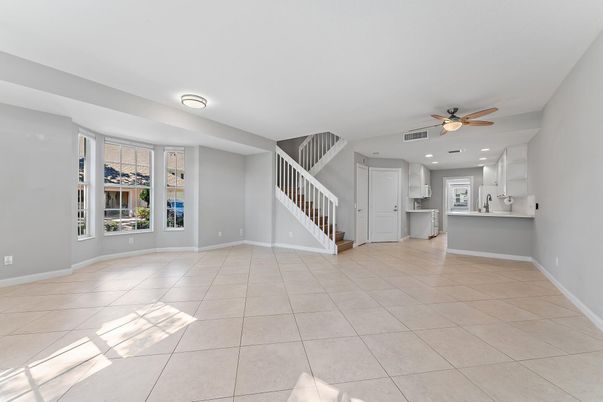 Empty room, Interior, Kitchen, Recessed Lighting