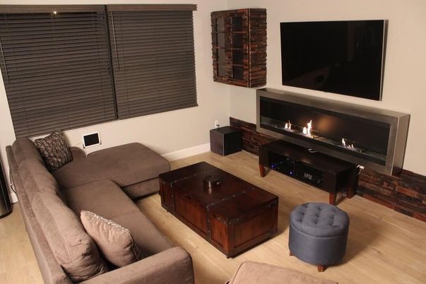 Fireplace, Interior, Living room, Wood Texture Flooring