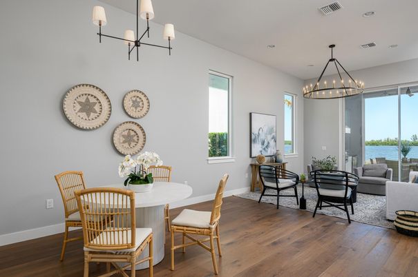 Chandelier, Dining room, Interior, Living room, Water, Wood Texture Flooring