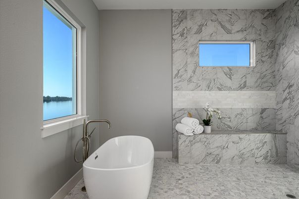 Bathroom, Free Standing Baths, Interior, Marble Walls