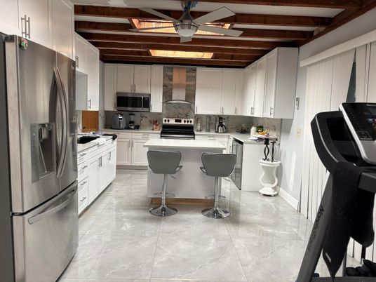 Interior, Kitchen, Stainless Steel Appliances, Wooden Beams