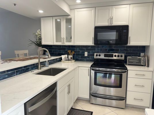 Interior, Kitchen, Recessed Lighting, Stainless Steel Appliances