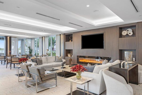 Dining room, Fireplace, Interior, Living room, Recessed Lighting
