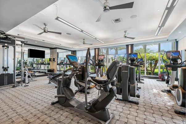 Fitness Equipment, Gym, Interior, Recessed Lighting