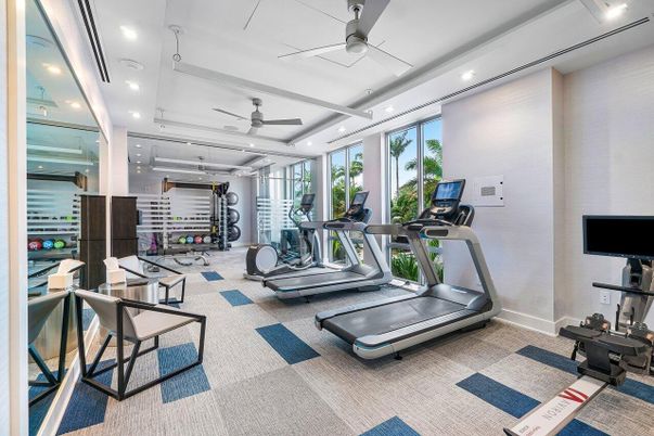 Fitness Equipment, Gym, Interior, Recessed Lighting