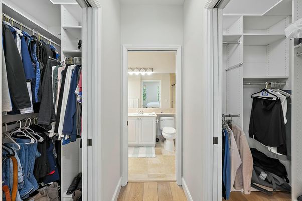 Bathroom, Interior, Walk-in Closets, Wood Texture Flooring