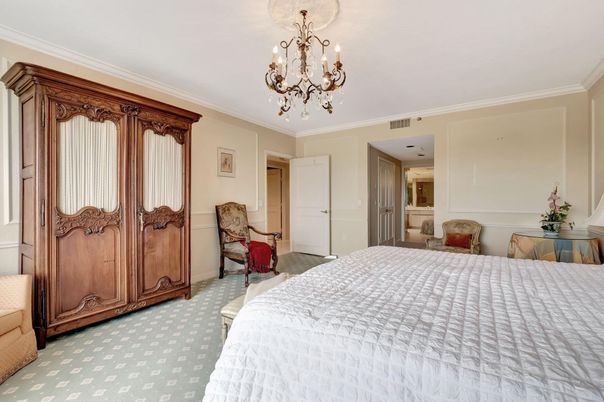 Bedroom, Chandelier, Interior