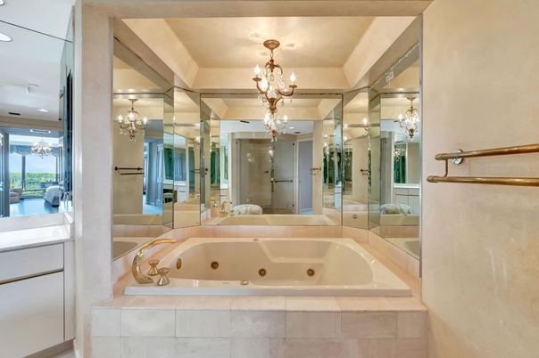 Bathroom, Chandelier, Interior